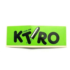 Vintage 1990s 1520AM Radio Station KTRO Show Sticker